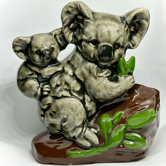 Vintage 1982 Koala Decor Figurine Ceramic Glazed - Great Condition Kitch Unique - Picture 2 of 8